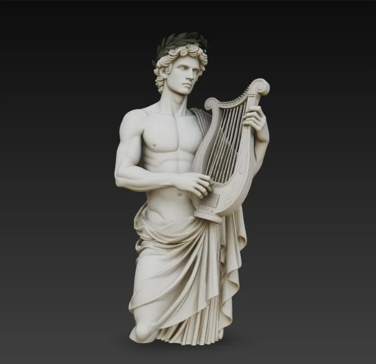 statue of the Greek god Apollo - Free 3D Print Model - MakerWorld