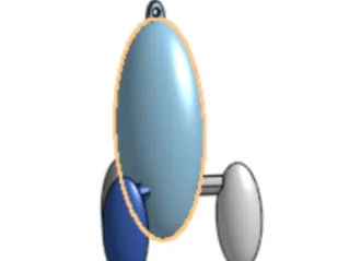 Rocket Ship (to hang off keychain)