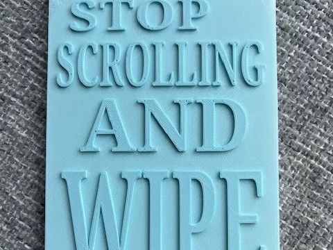 Stop Scrolling And Wipe