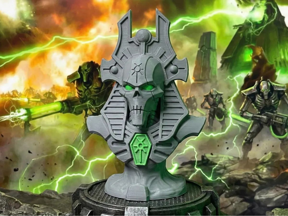 Cabeza de exhibición de un Señor Necron - Modelo de impresión 3D