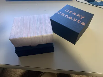 crazy canasta deck case (holds 6 decks)