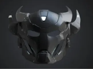 futuristic oni inspired mask