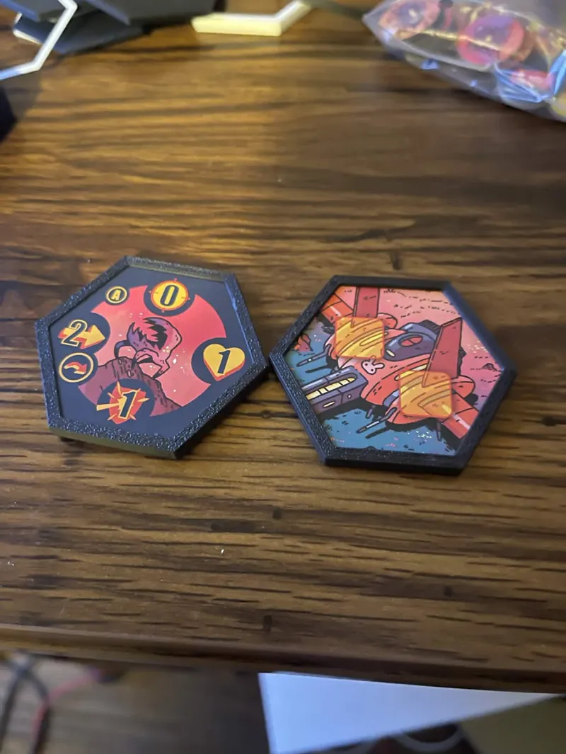 Token/Tile Protectors for Mech Bunny Board Game