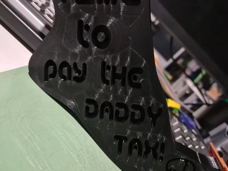 time to pay the daddy tax foot