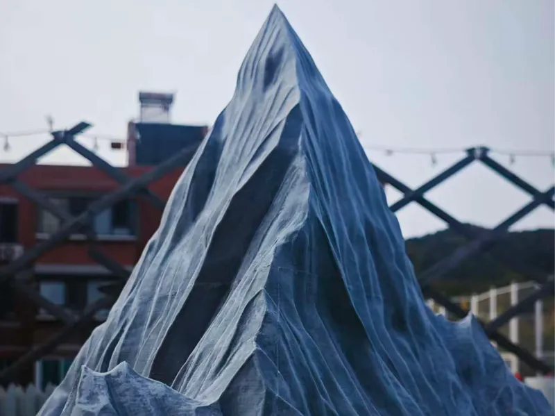 鱼缸雪山布景