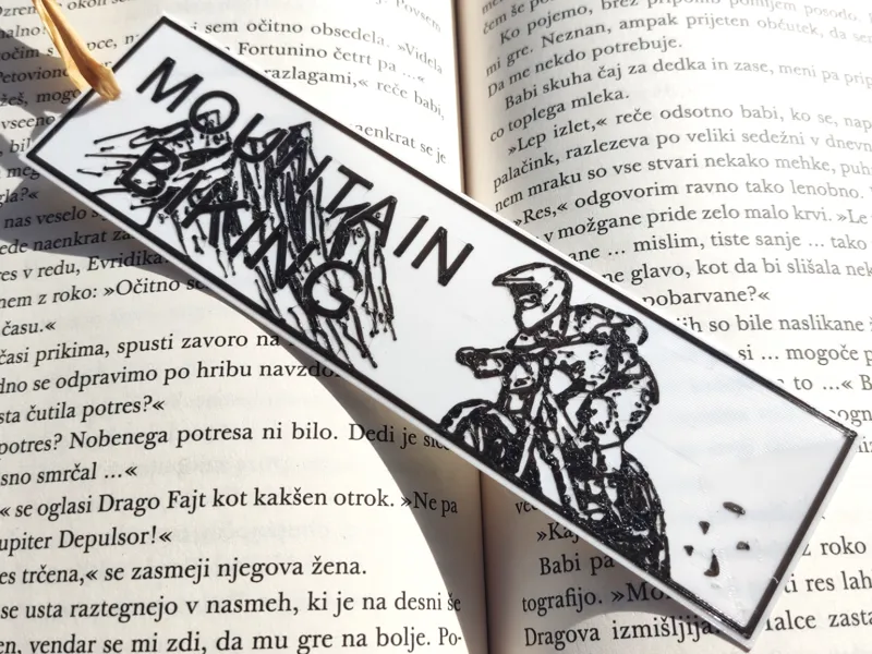 Mountain Biking Bookmark