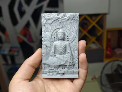 Longmen Grottoes Buddha Statue Sculpture Model Landscape