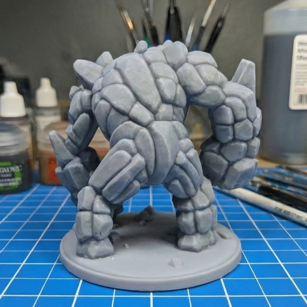 Runestone Sentinel - Stone Golem & Earth Elemental - Free 3D Print ...
