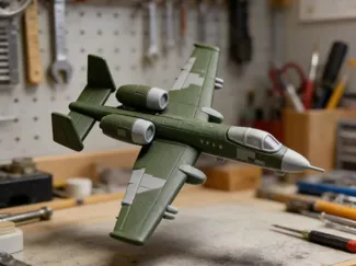 A-10疣猪攻击机 Q版军事模型 带展示支架 新手零失败