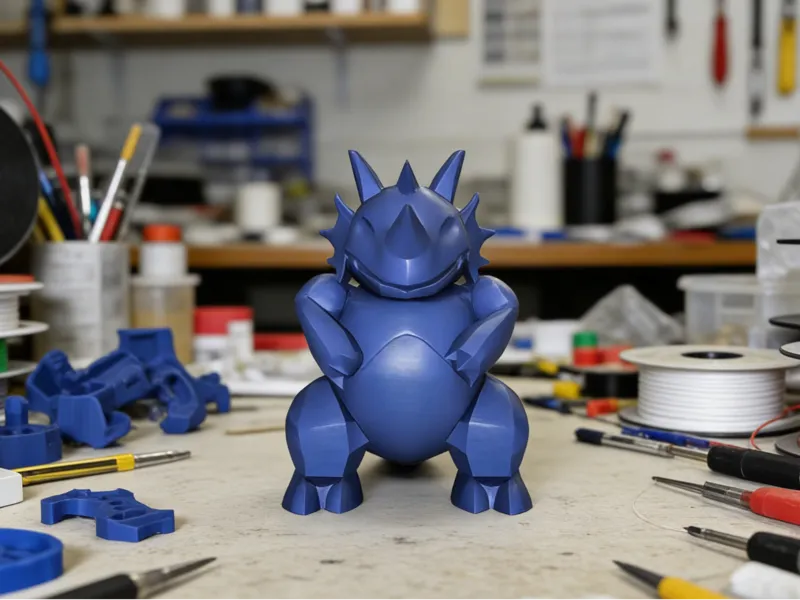 【已实机测试 零失败易打印】Low Poly 尼多王 宝可梦桌面摆件 |  一体成型 新手友好