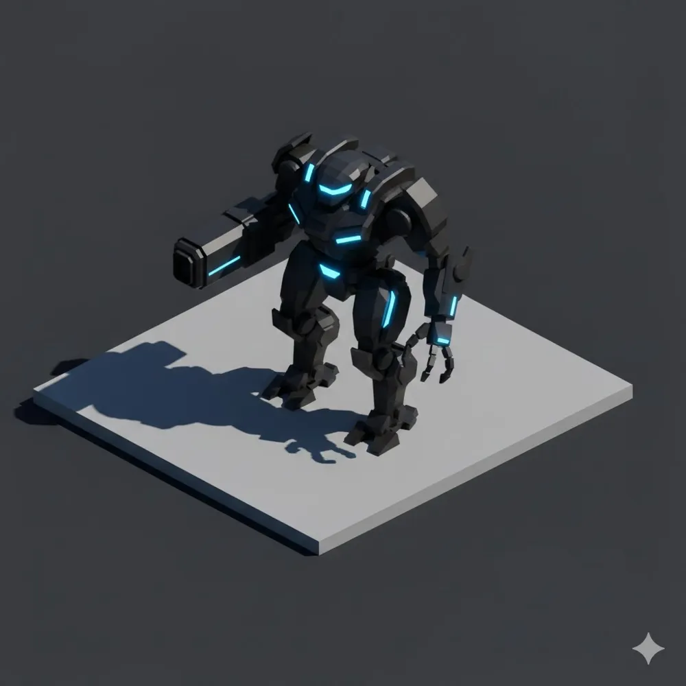 Low Poly Mech Suit - Free 3D Print Model - MakerWorld