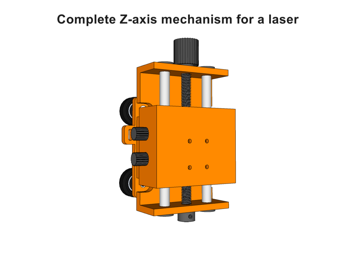 Complete Z-axis mechanism for a laser