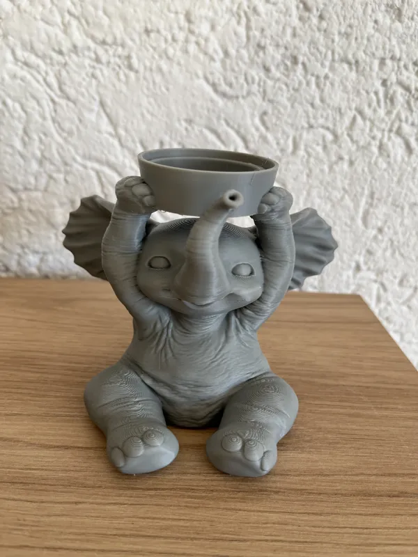 Smiling Elephant Tealight Holder
