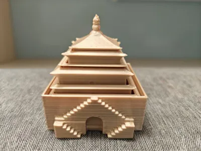 Shaanxi Xi'an Bell Tower Big Wild Goose Pagoda Changeable Model
