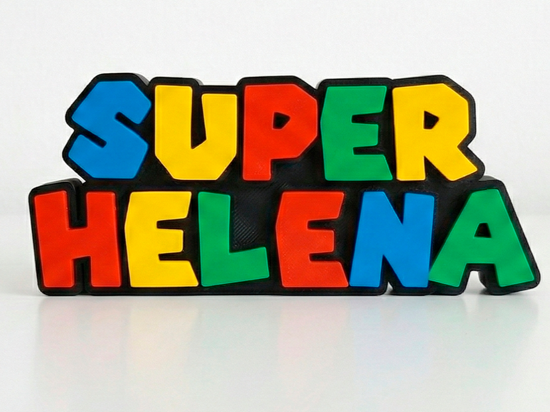 Letreiro Personalizado Estilo Game Retrô 3D