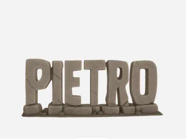 Nome PIETRO estilizado