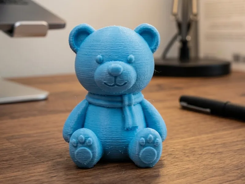 Cute Chibi Teddy Bear - Minimalist Desktop