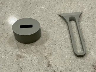 Mini bed scraper with stand (Quick print)
