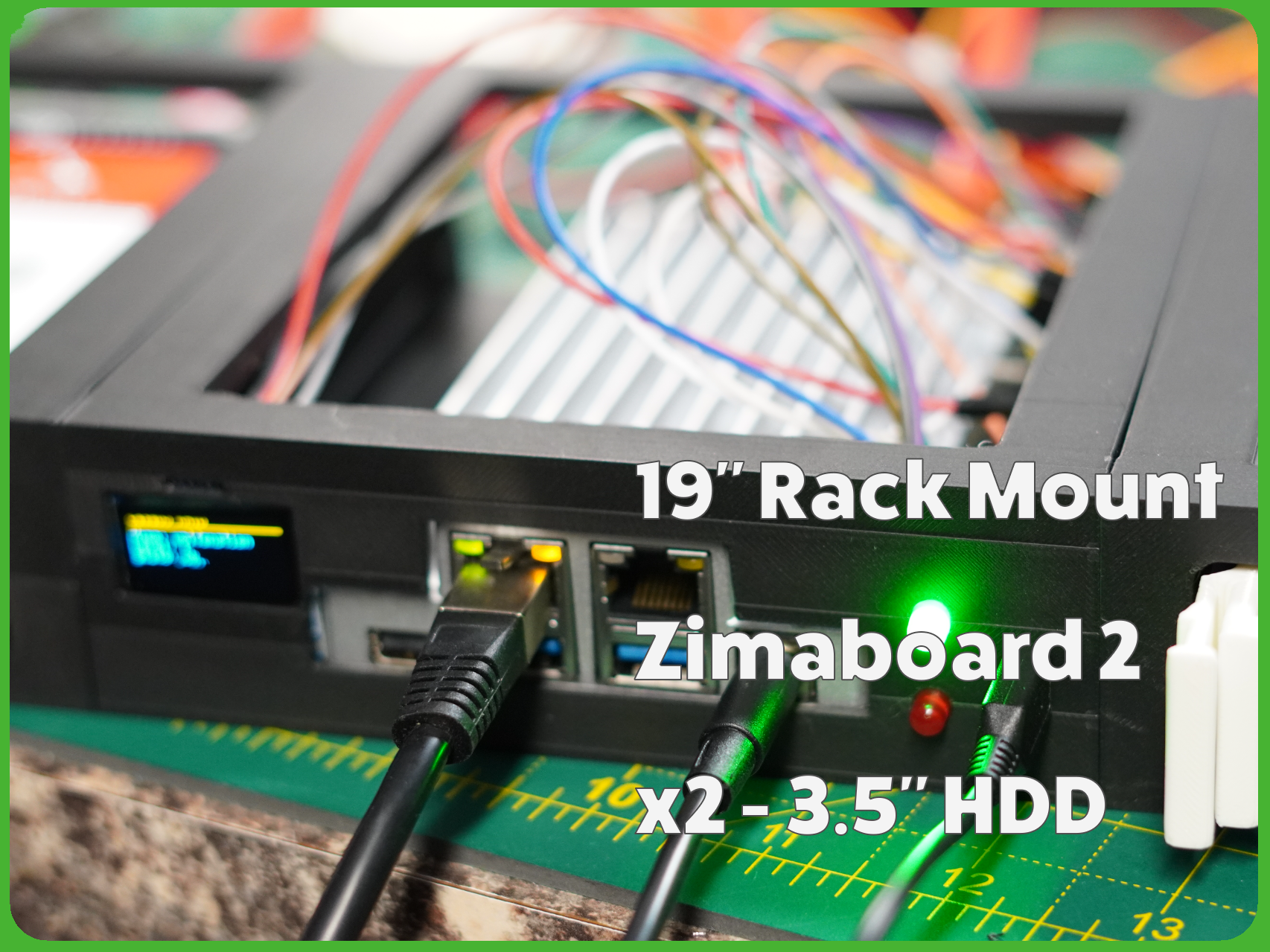 19" 1U Rack Mount for Zimaboard 2 + Dual 3.5" HDD