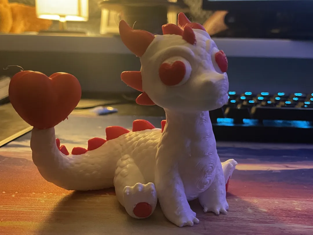 Heart Dragon MultiPart AMS - Free 3D Print Model - MakerWorld