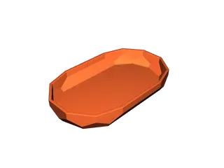 Low Poly Tray Bowl Oval - Free 3D Print Model - MakerWorld