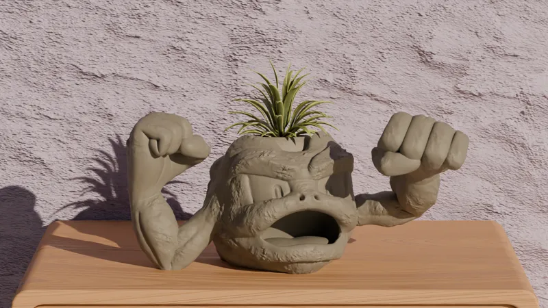 Geodude - Pokemon Pot Plant