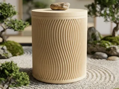 [Karesansui] Desktop Zen Storage Jar | Karesansui Zen Garden Storage Jar