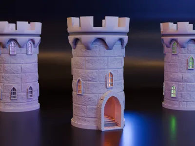 Supportless Dice Tower 