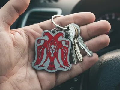 Erzincan Symbol Double-Headed Eagle Keychain