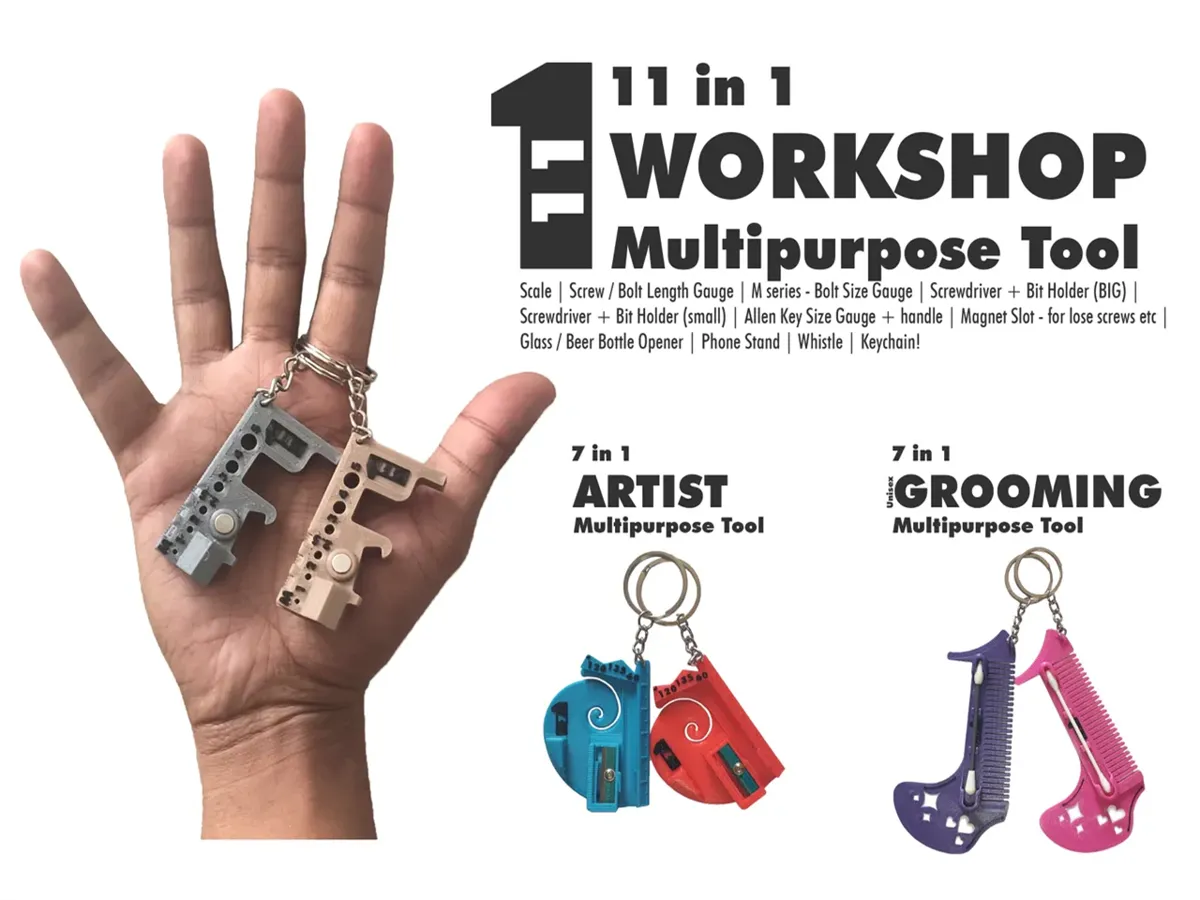 11 in 1 Workshop Multipurpose Tool - Free 3D Print Model - MakerWorld