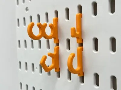 IKEA Hook Collection 3 - IKEA pegboard accessories compatible with original IKEA Skadis pegboard short hooks