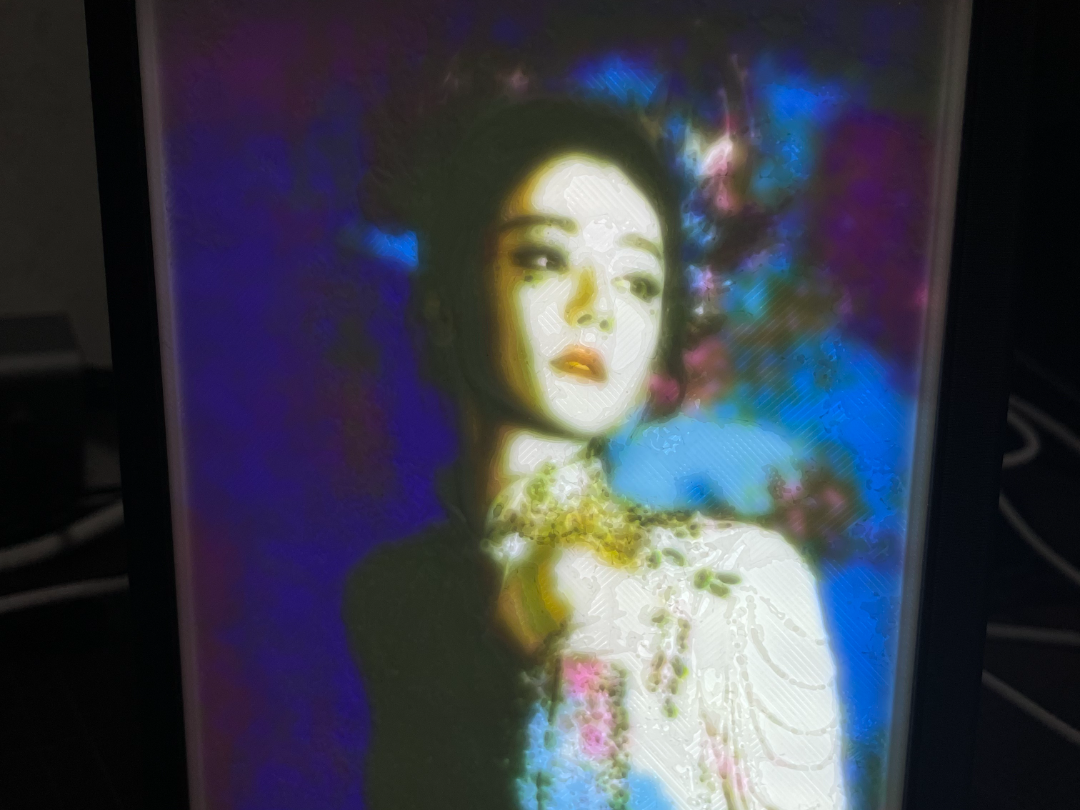 迪丽热巴3D透光浮雕画