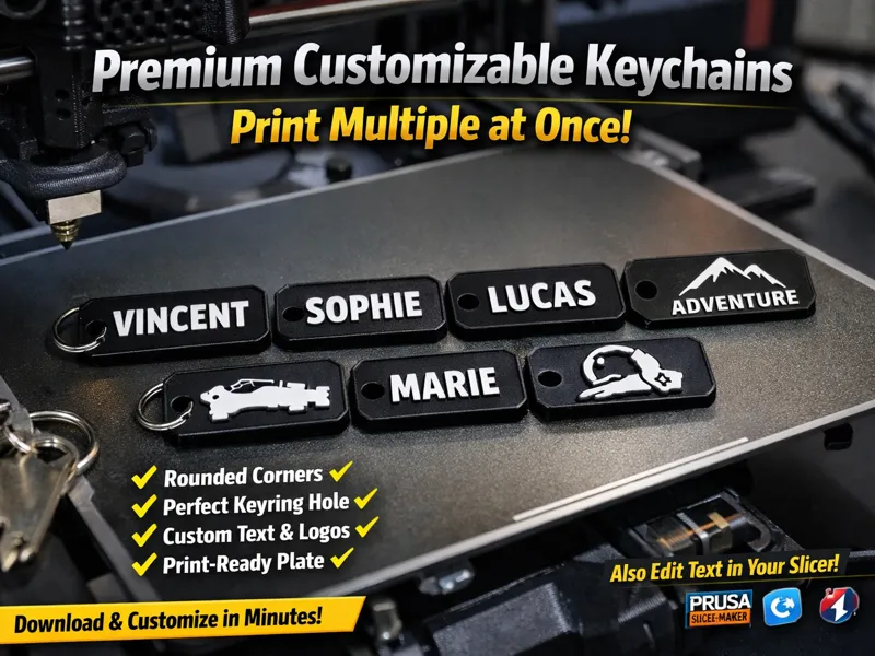 Print test. Customizable Keychains