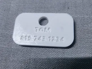 Print test. Personalized Dog Tag