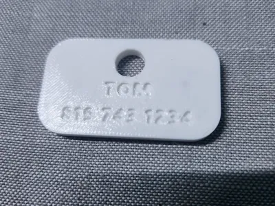 Print test. Personalized Dog Tag