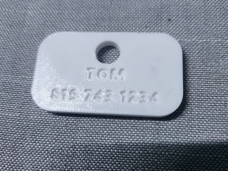 Print test. Personalized Dog Tag
