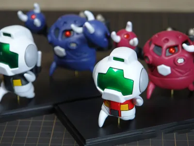 SD Gundam GM and Z'Gok