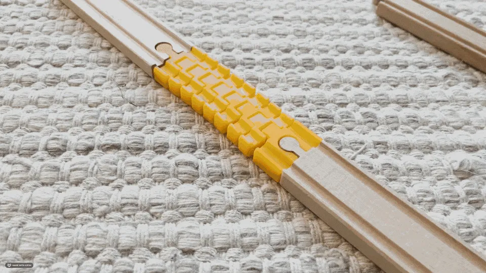 Flexible train track for wooden train Short amp Lo - Free 3D Print ...