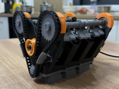 V6 Engine Model | Moving parts