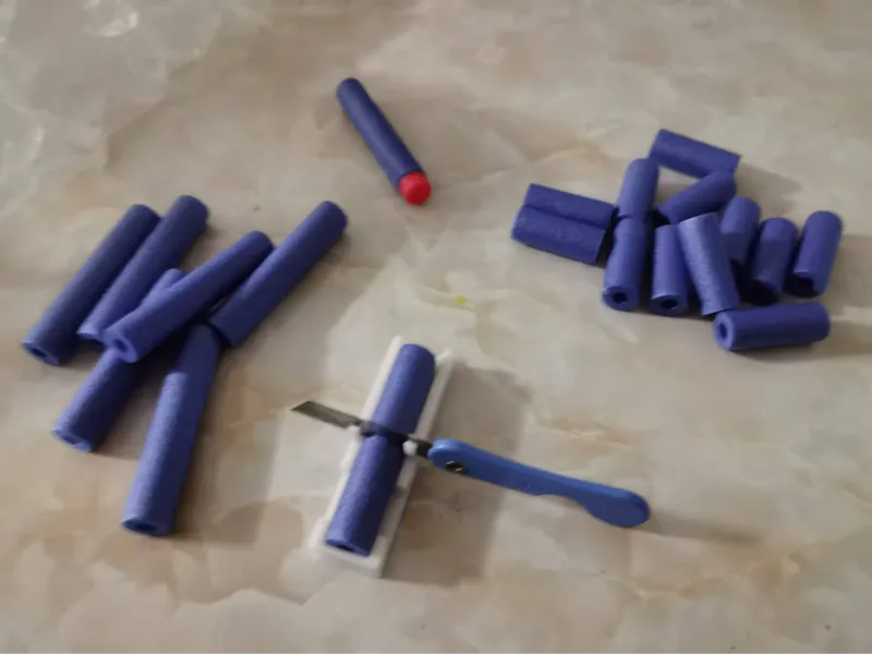 nerf软蛋飞镖海绵条切割辅助器