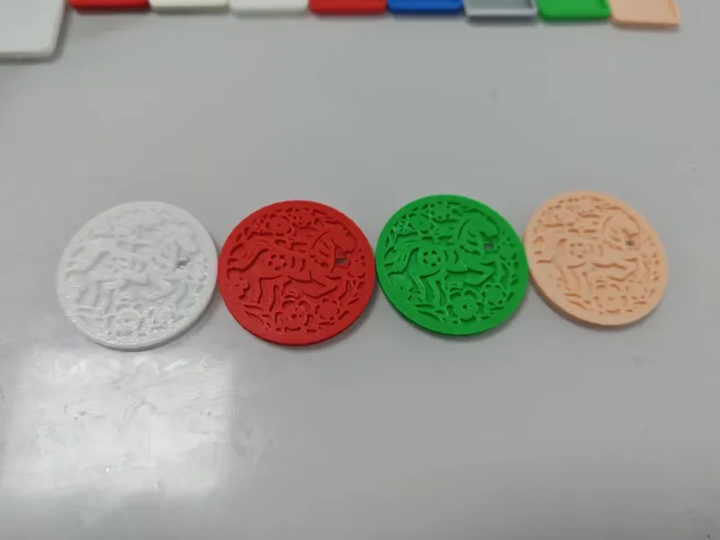 马年窗花-定制色卡 /圆形个性色卡/可做钥匙扣挂件/小巧可爱
