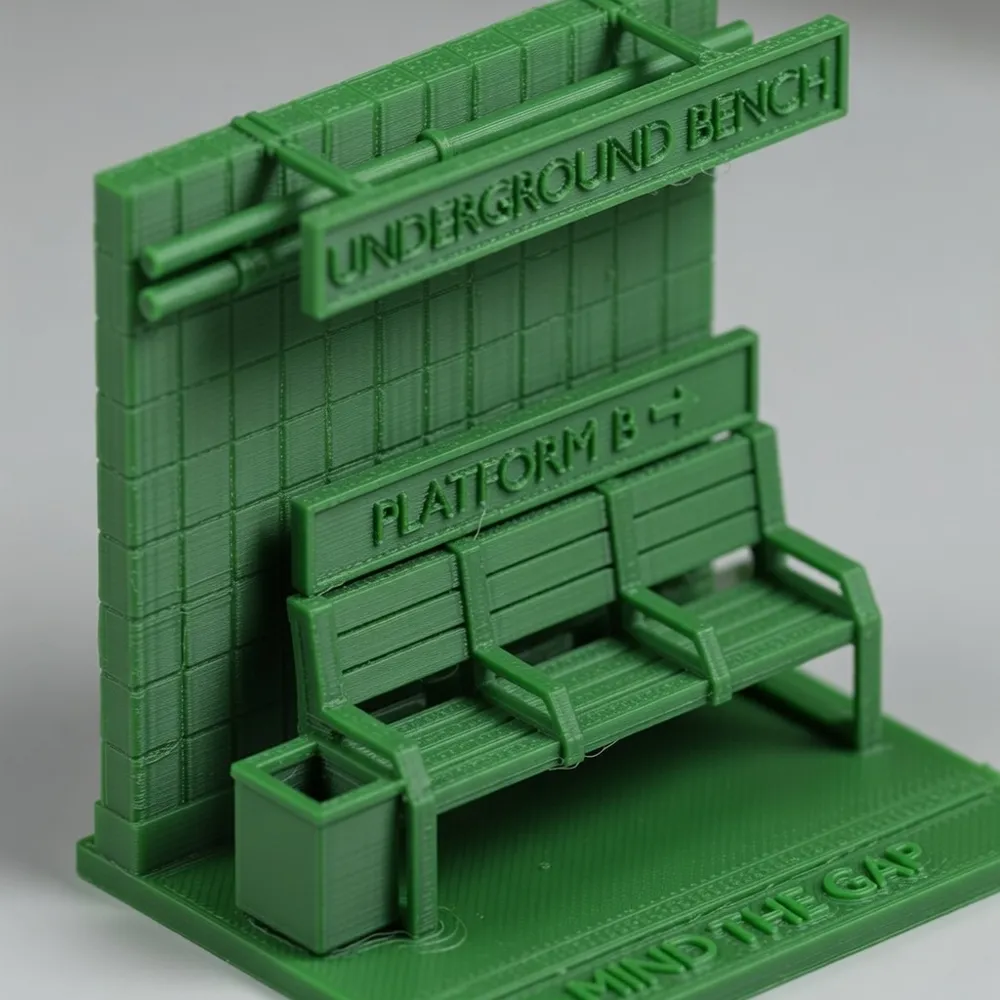 Low Poly Underground Platform Bench - Free 3D Print Model - MakerWorld