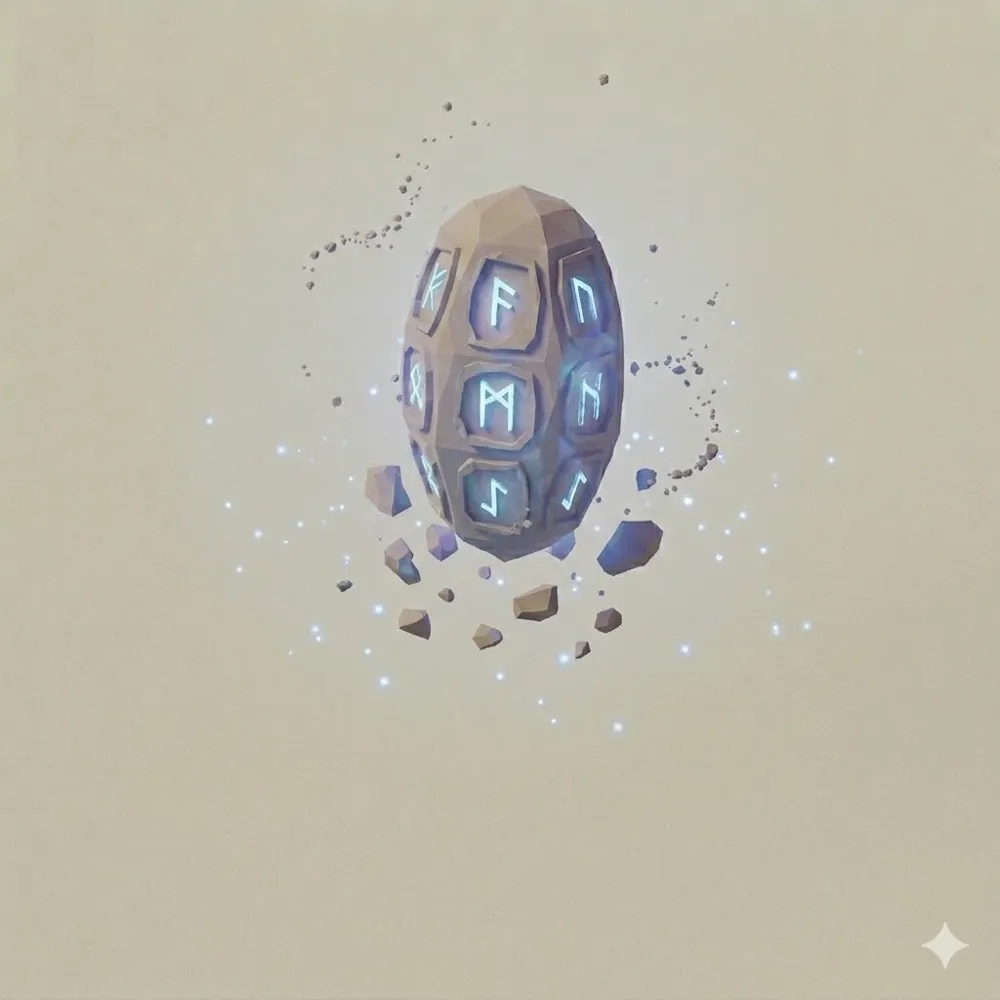 Low Poly Floating Rune Stone - Free 3D Print Model - MakerWorld