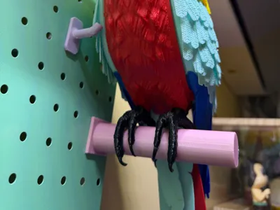 25mm Pegboard Bracket for 'Scarlet Macaw' by author Genius Guangguang (Chest + Foot Support)