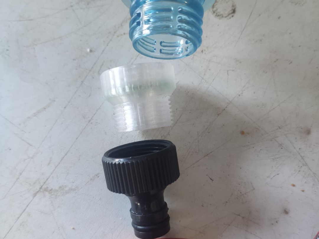 Wasserrakete Adapter 1/2" auf Flaschenverschluss