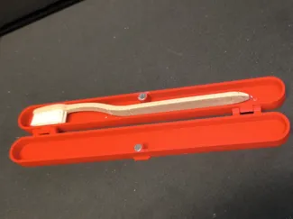 Toothbrush travel box with magnet