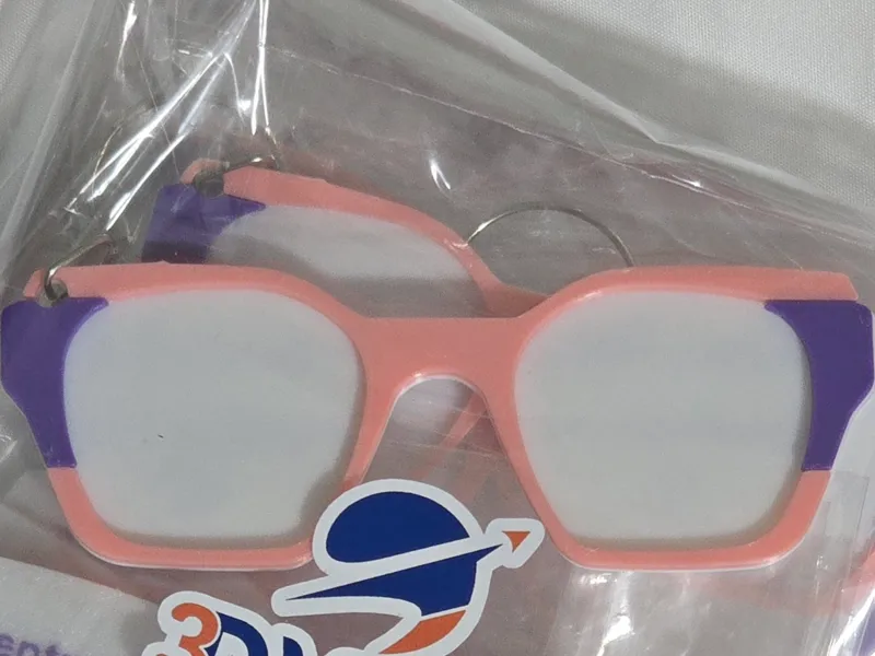 Bold Modern Two-Tone Eyeglass keychain