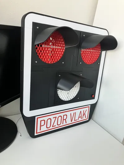 Czech Railway Crossing Warning Signal (52 cm)
