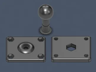 AMPS Compatible 20mm ball mount