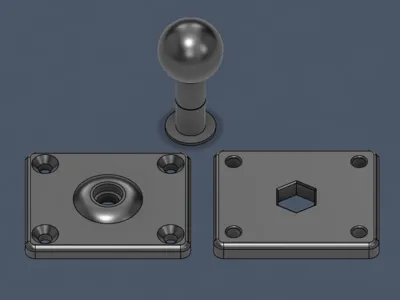 AMPS Compatible 20mm ball mount